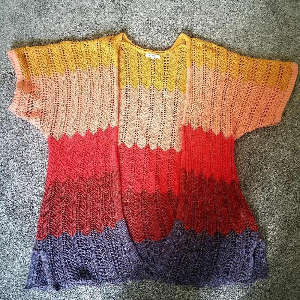 Colorful knitted cardigan